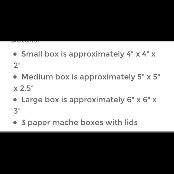 Nesting Paper Mâché square box set - Picture 2 of 8